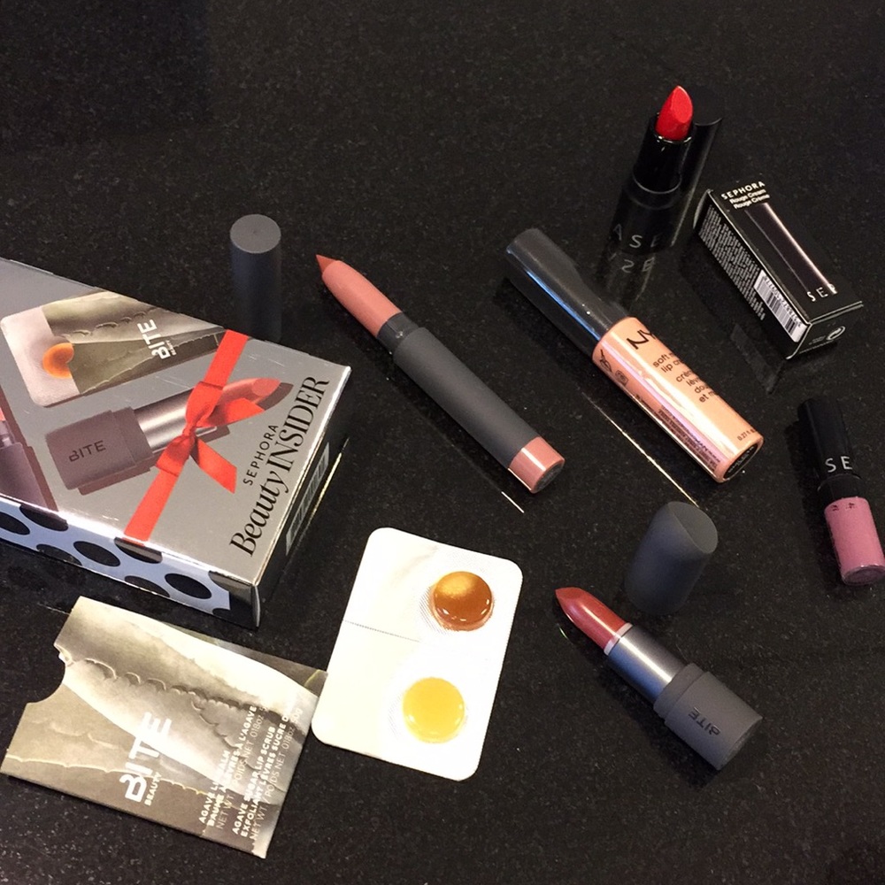 Sephora lipsticks and VIB birthday gift, nyx cairo
